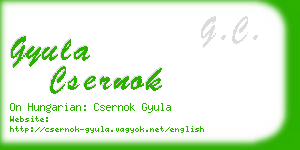 gyula csernok business card